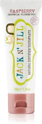 Jack n Jill Dětská zubní pasta - jahoda BIO (50 g) - bez fluoru, s bio extraktem z měsíčku