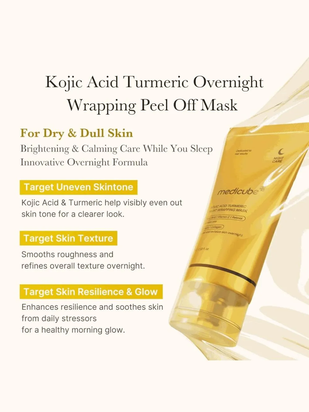 Kojic Acid Turmeric Night Wrapping Mask 75 ml