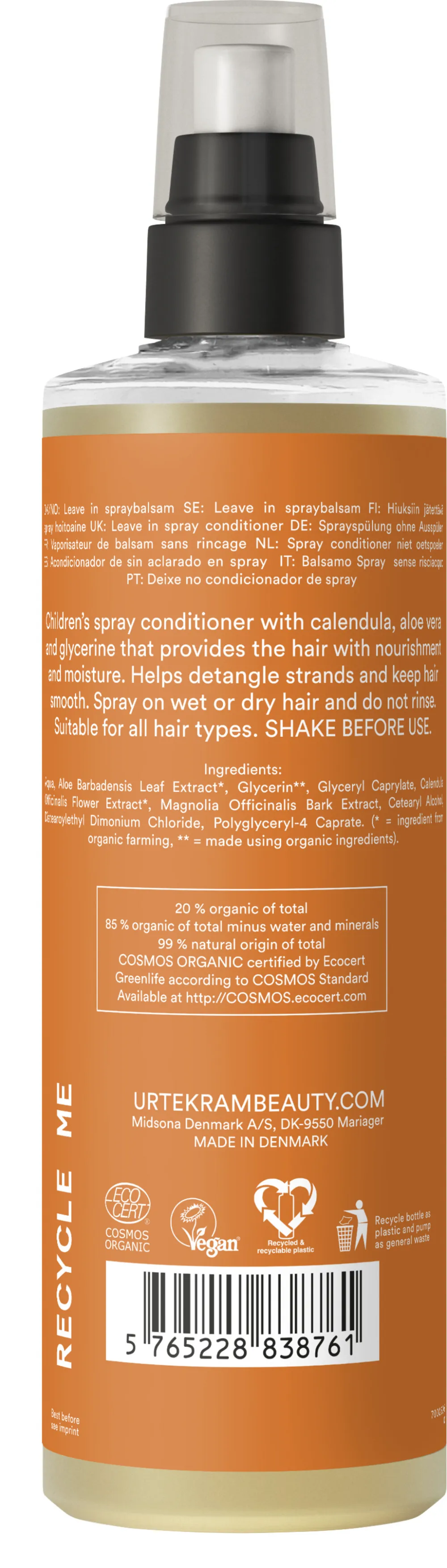 Urtekram Kondicionér spray dětský 250ml BIO, VEG