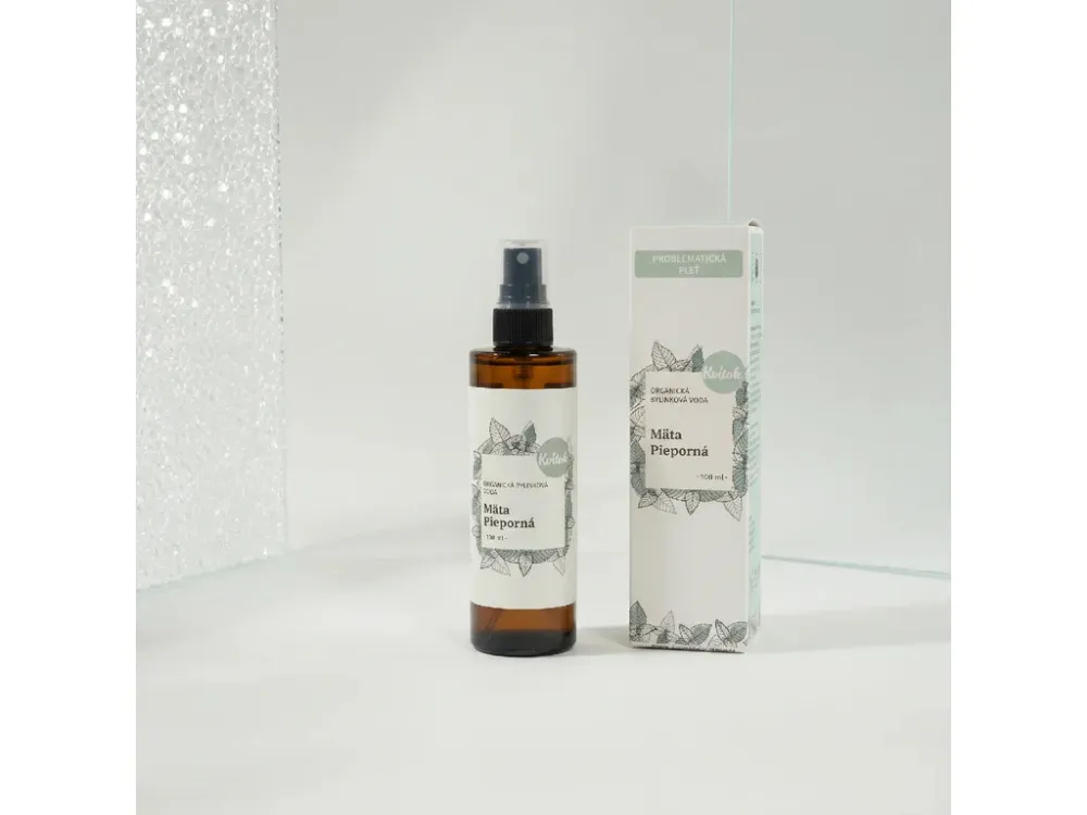Kvitok Bylinková voda - máta peprná BIO (100 ml)