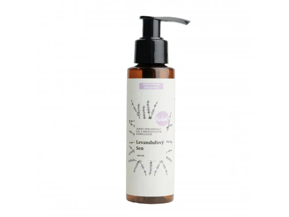 Kvitok Jemný sprchový gel s prebiotickým komplexem Levandulový sen (100 ml) - s jemnou bylinnou vůní
