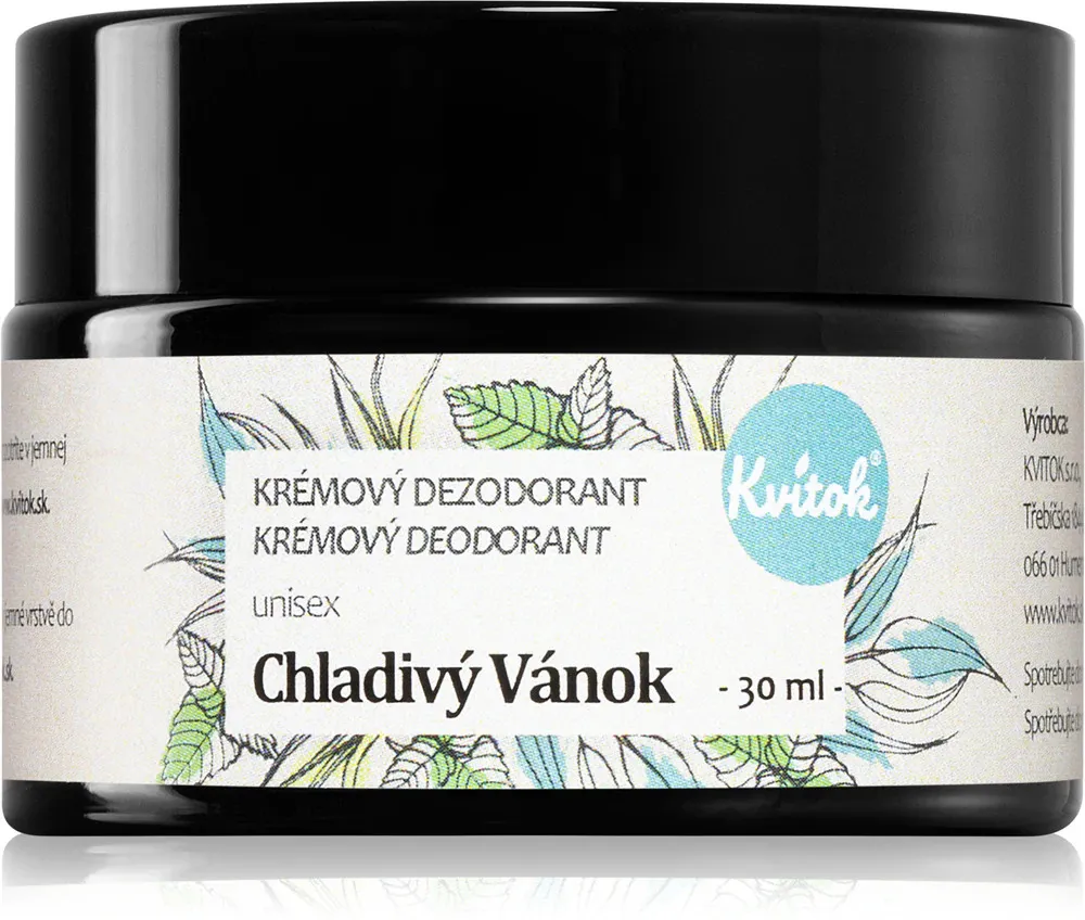 Kvitok Krémový deodorant Chladivý vánek (30 ml) - vhodný pro ženy i muže