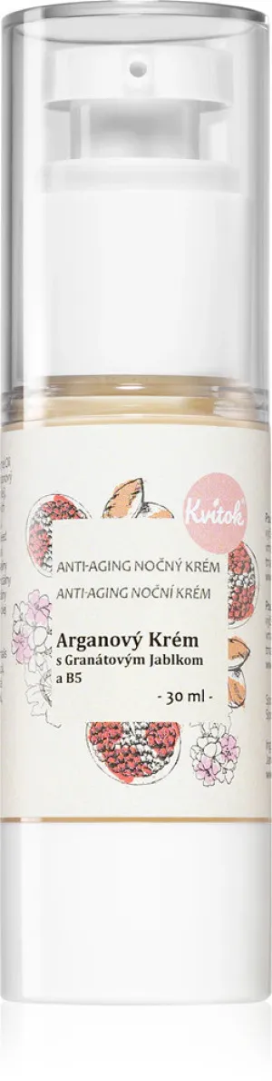Kvitok Noční arganový krém pro zralou pleť 30+ (30 ml) - zpomaluje stárnutí pleti