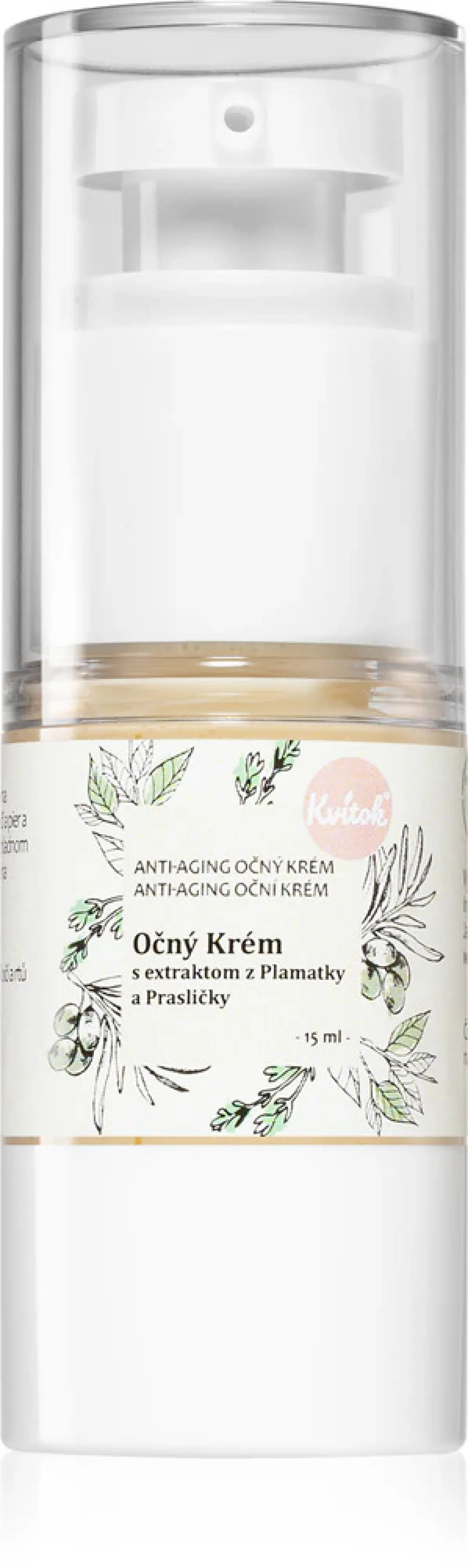 Kvitok Oční krém - denní (15 ml) - s extraktem z plamatky a přesličky