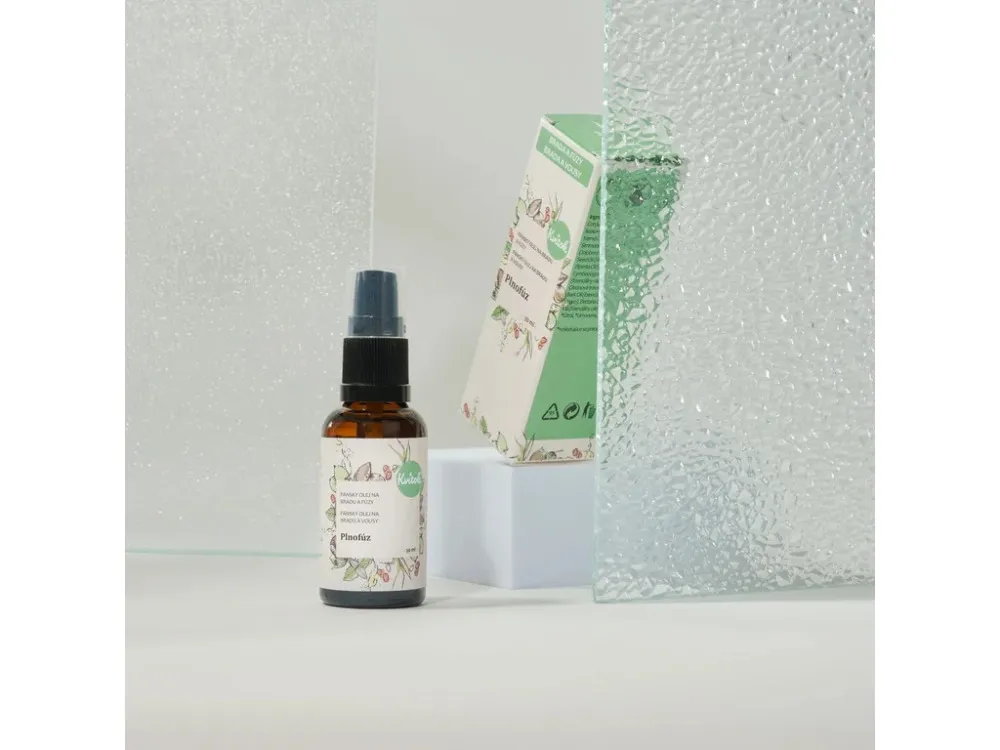 Kvitok Ošetřující olej na bradu a vousy Plnovous (30 ml) - se svěží vůní