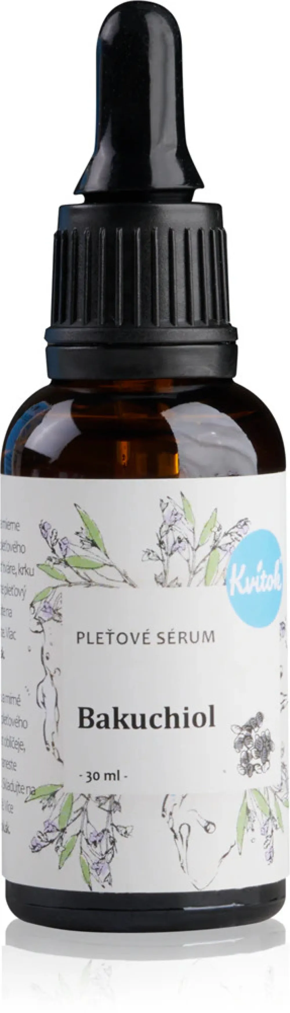 Kvitok Pleťové sérum - Bakuchiol (10 ml) - redukuje jemné vrásky