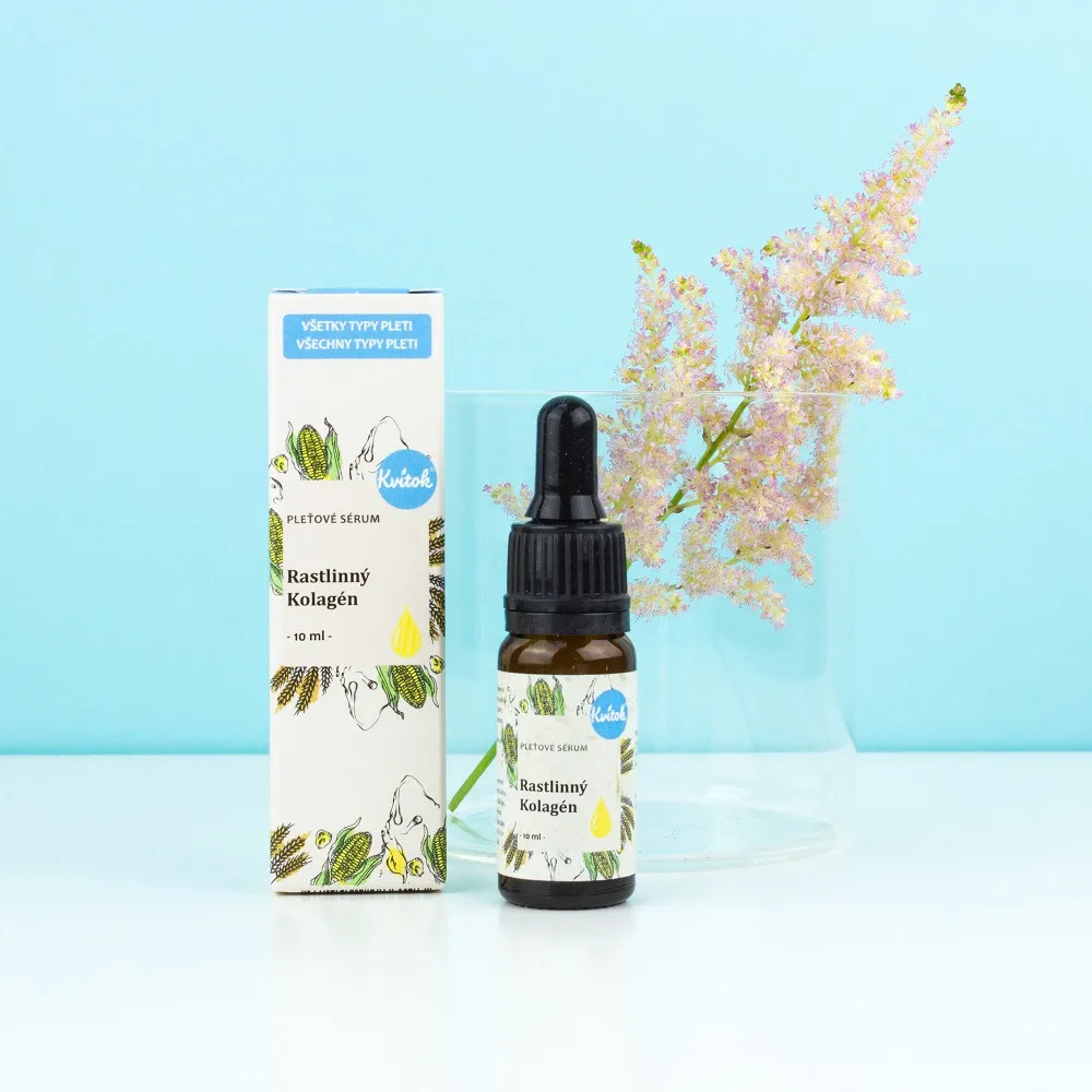 Kvitok Pleťové sérum - Rostlinný kolagen (10 ml) - vyhlazuje a zlepšuje elasticitu