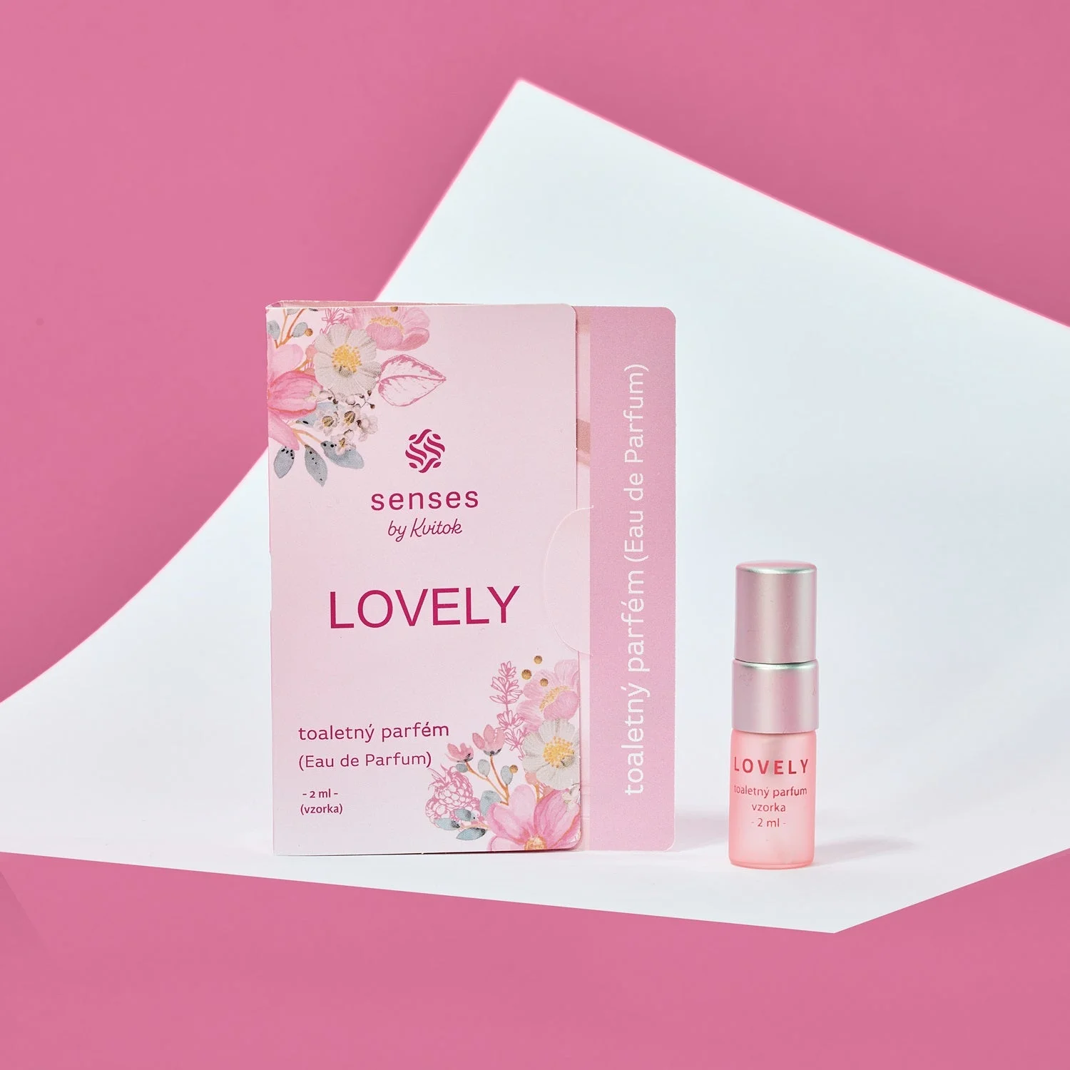 Kvitok Senses Toaletní parfém Lovely - vzorek (2 ml) - s vůní růže, vanilky a citrusů