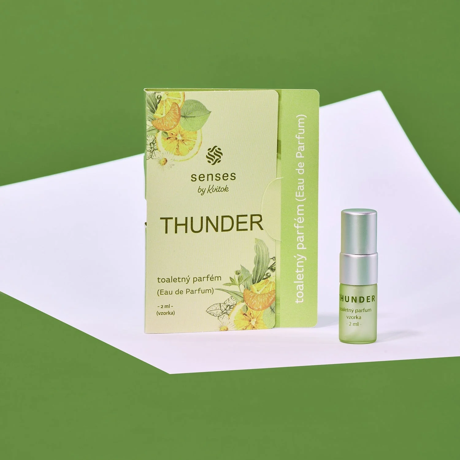 Kvitok Senses Toaletní parfém Thunder - vzorek (2 ml) - svěže kořenitá vůně