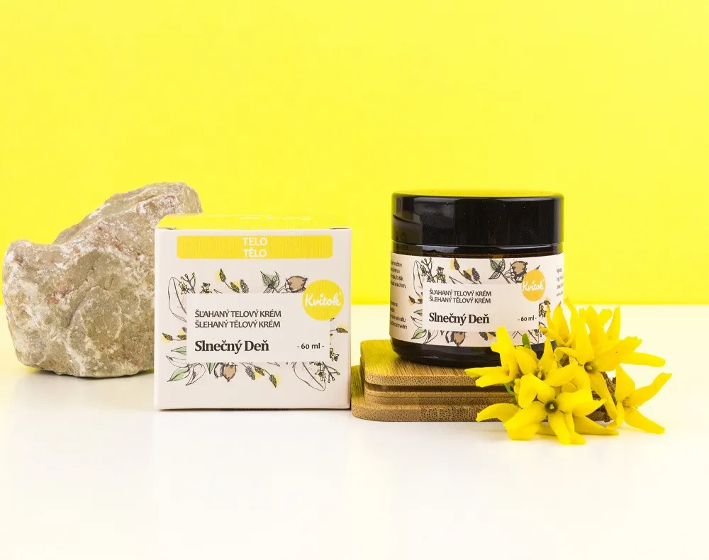 Kvitok Šlehaný tělový krém Slunečný den (60 ml) - s jemným květinovým podtónem