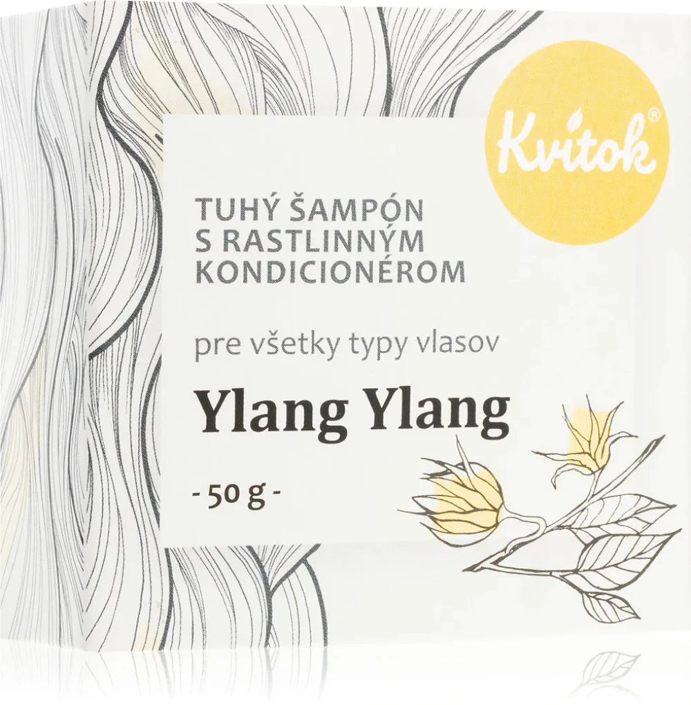 Kvitok Tuhý šampon s kondicionérem pro světlé vlasy Ylang Ylang XXL (50 g) - krásně pění