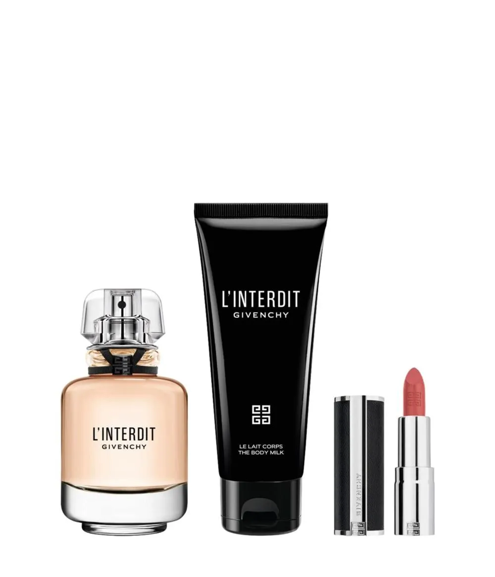 L'Interdit + BL 75 ml + rtěnka 1,5 g parfémovaná voda pro ženy 50 ml
