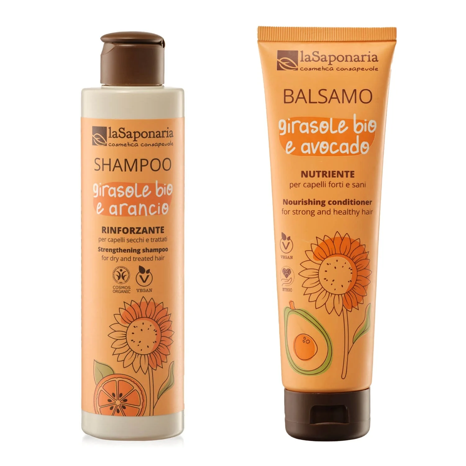 laSaponaria Šampon se slunečnicí a sladkým pomerančem BIO 30 ml