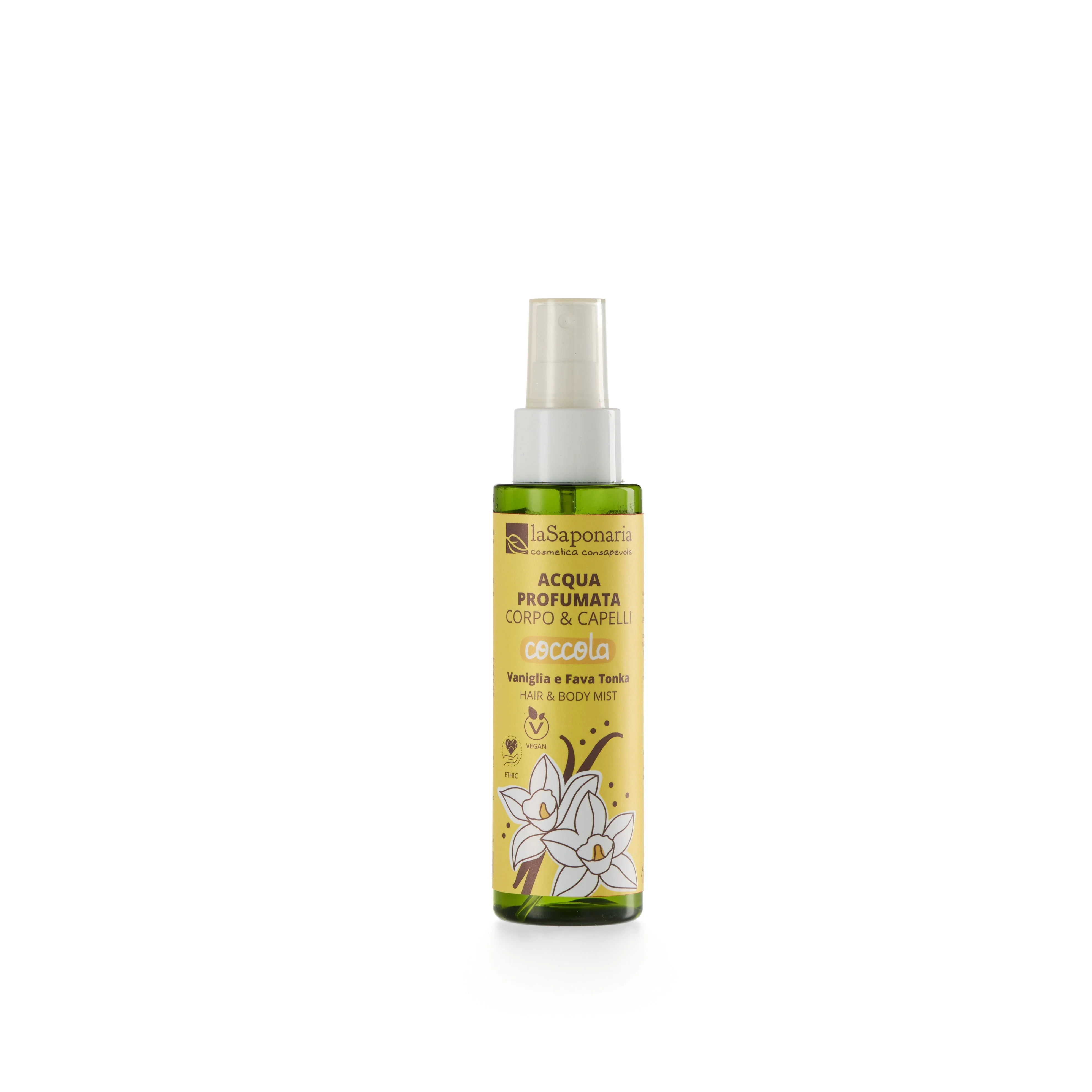 laSaponaria Body & Hair Mist Tělová mlha Pamper - vanilka & tonka (100 ml) - na tělo i vlasy
