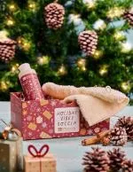 laSaponaria Dárkový kosmetický balíček Holiday Vibes - do sprchy - sprchový gel a exfoliační rukavice