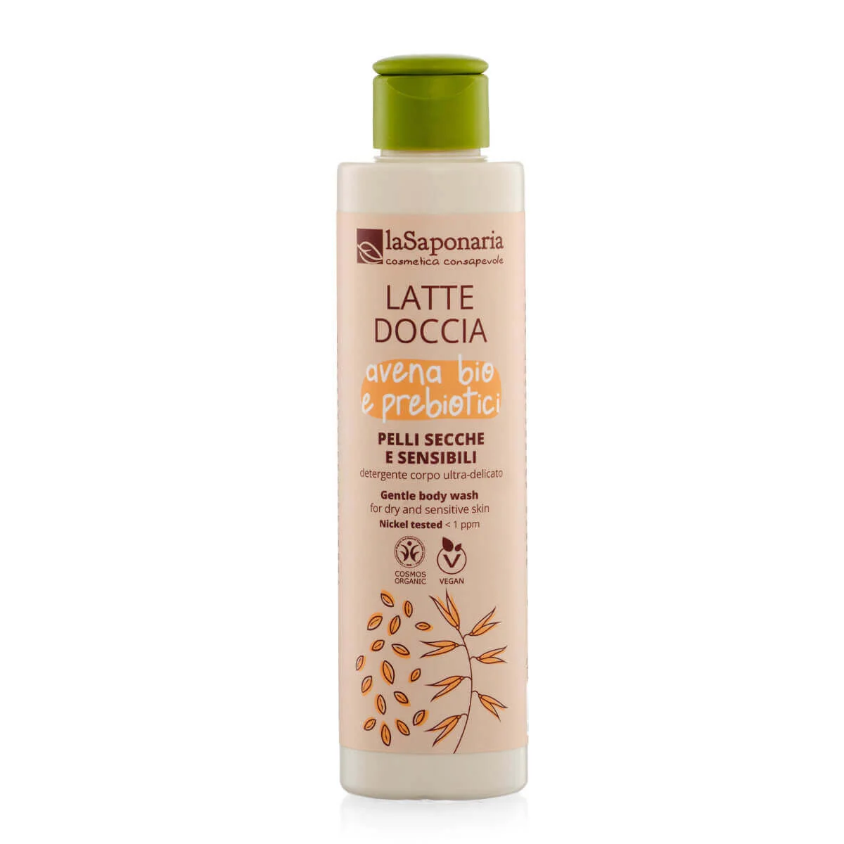 laSaponaria Sprchové mléko s BIO ovsem a prebiotiky pro citlivou pleť (200 ml) - s měsíčkem a heřmánkem