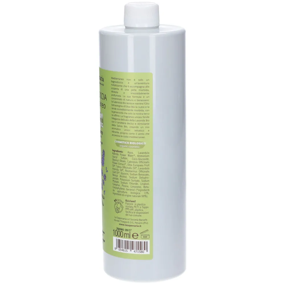 laSaponaria Středomořský sprchový gel BIO Maxi (1 l) - se středomořskými bylinkami