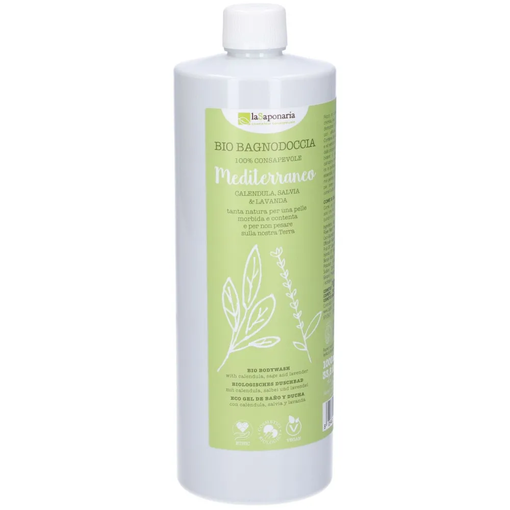 laSaponaria Středomořský sprchový gel BIO Maxi (1 l) - se středomořskými bylinkami