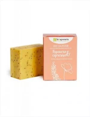 laSaponaria Tuhé olivové mýdlo BIO - Mák a cypřiš (100 g)