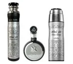 Fakhar Man dárková sada - 100 ml + parfémovaný sprej 200 ml + osvěžovač vzduchu parfémovaná voda 300 ml