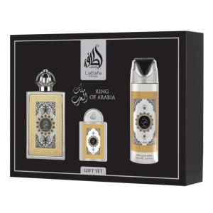 Lattafa Pride King Of Arabia EDP 100 ml + EDP 20 ml + DEO ve spreji 200 ml UNISEX