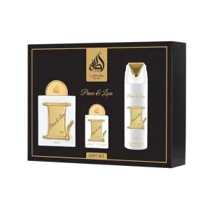 Lattafa Pride Peace & Love EDP 100 ml + EDP 20 ml + DEO ve spreji 200 ml UNISEX