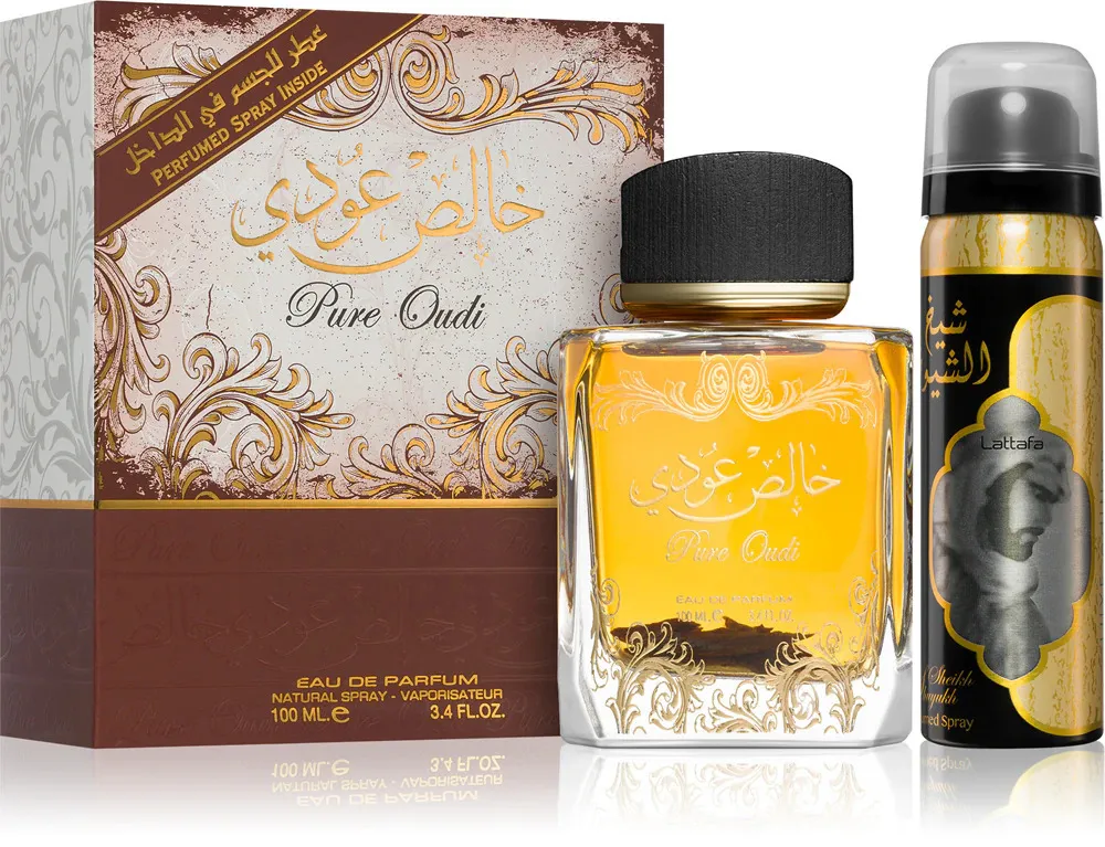 Pure Oudi dárková sada unisex parfémovaná voda 100 ml + deospray 50 ml