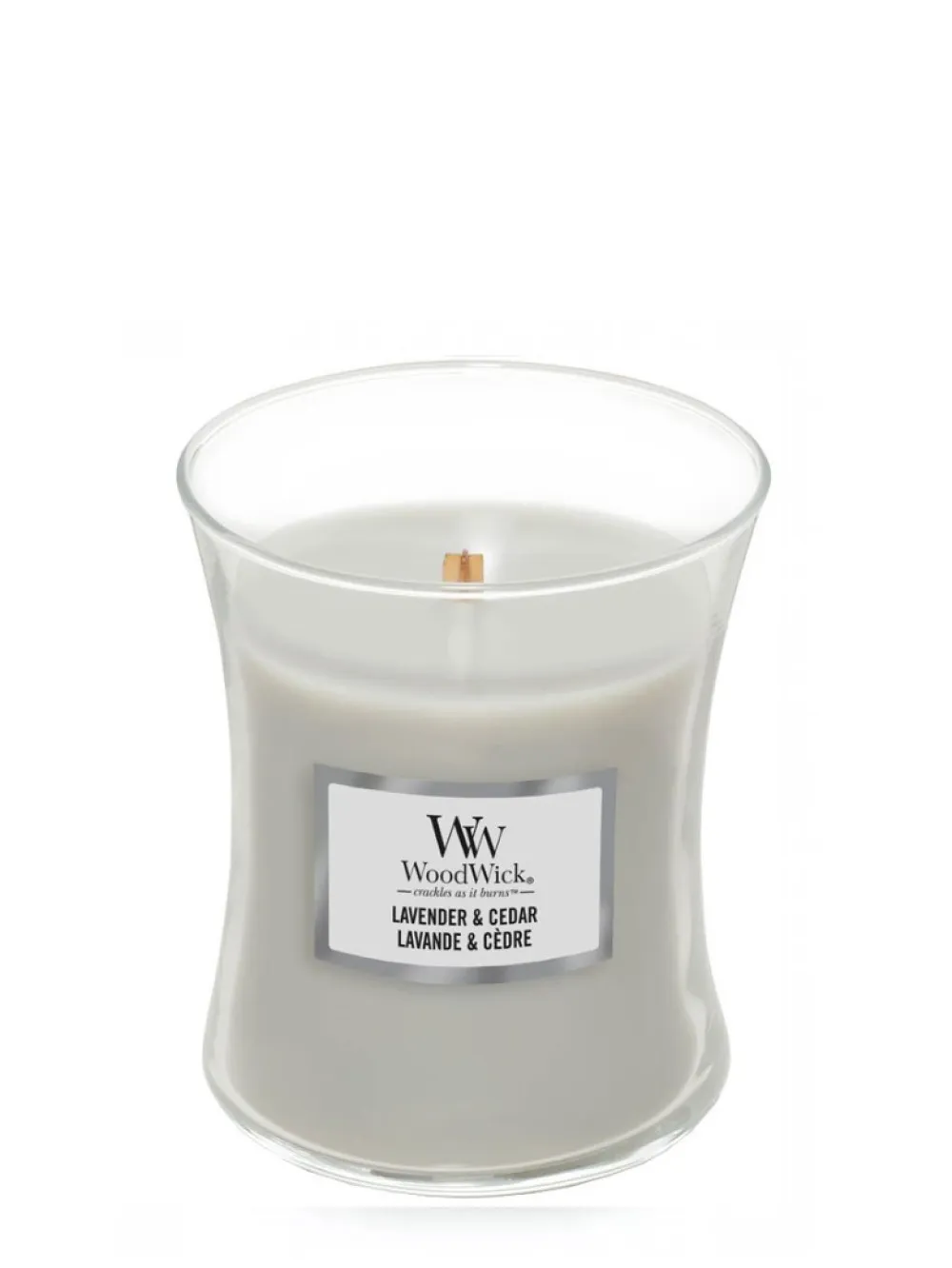 Lavender & Cedar vonná svíčka s dřevěným knotem 275 g