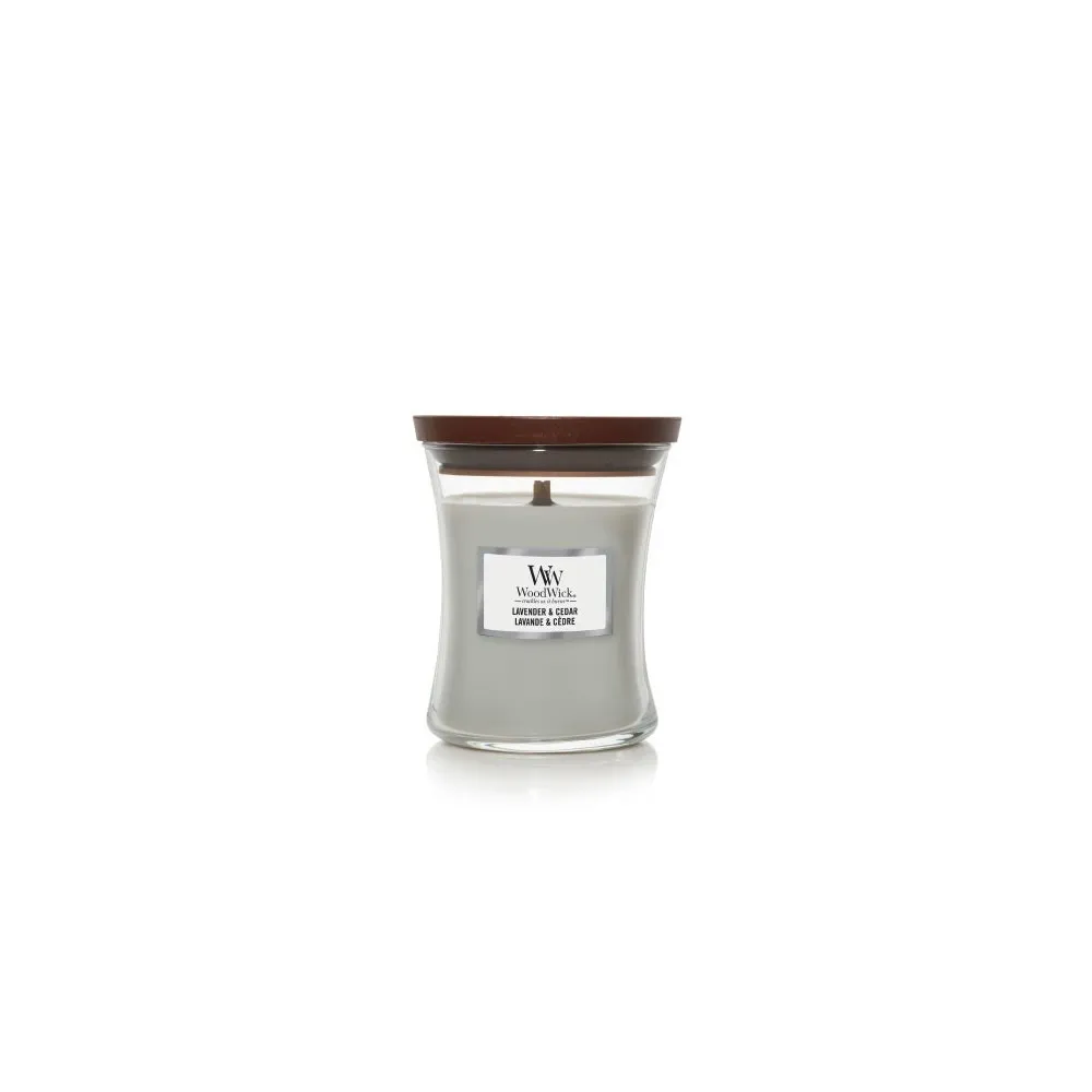 Lavender & Cedar vonná svíčka s dřevěným knotem 275 g