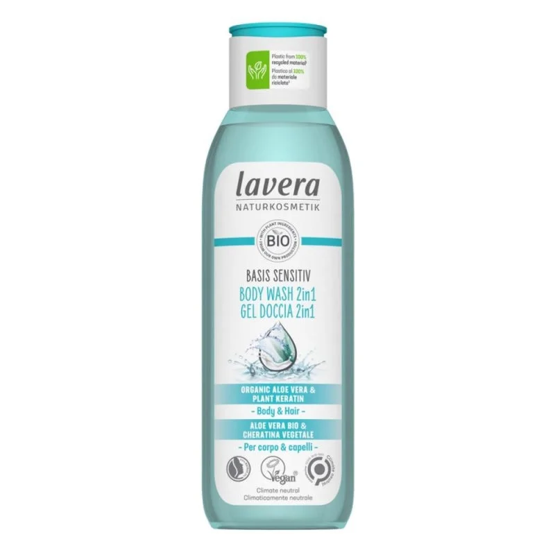 Lavera Basis Sensitive Sprchový gel na tělo a vlasy 2v1 250 ml - i pro citlivou pokožku