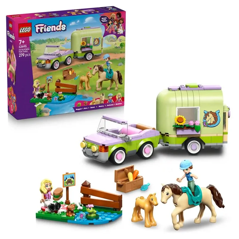Friends 42695 Přívěs s koněm a hříbětem