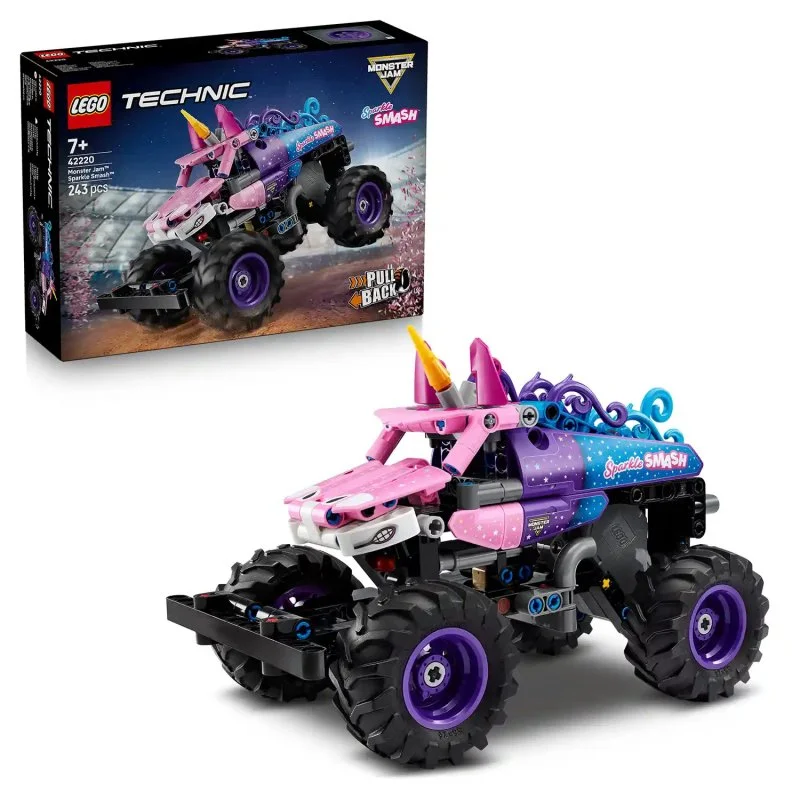 Technic 42220 Monster Jam™ Sparkle Smash™ s natahovacím motorem