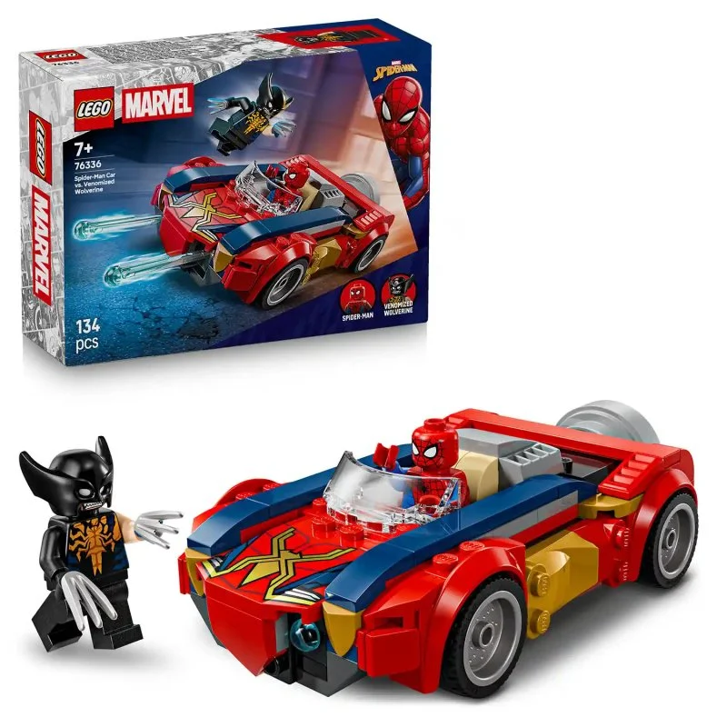 ǀ Marvel 76336 Spider-Man a auto vs. venomizovaný Wolverine