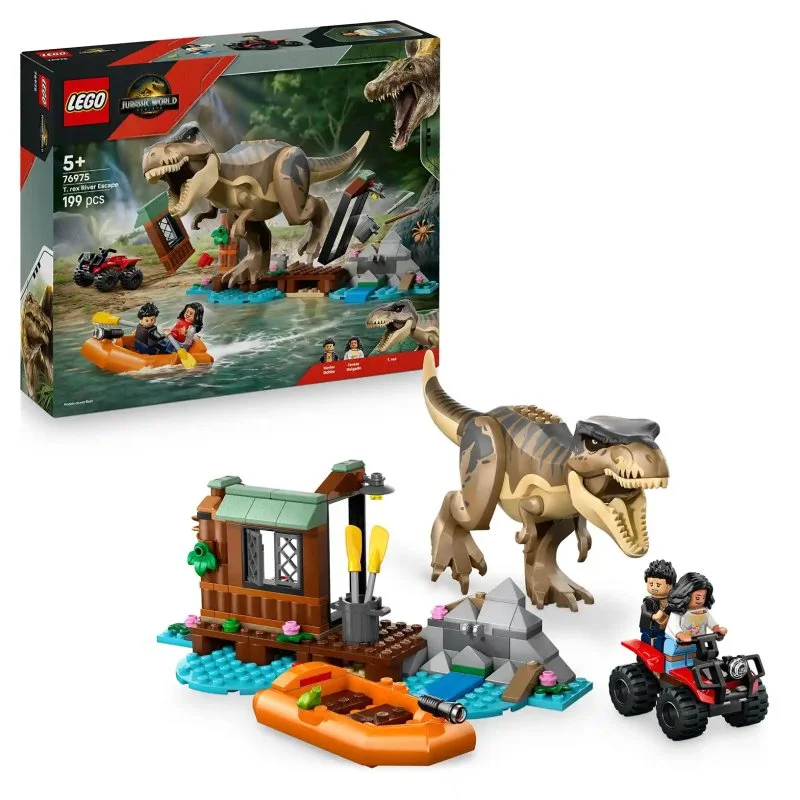Jurassic World 76975 T-rex a útěk po řece
