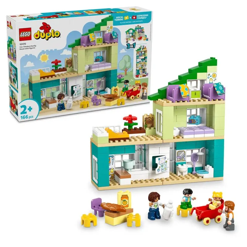 DUPLO® 10470 Moderní rodinný dům 3 v 1 s figurkami