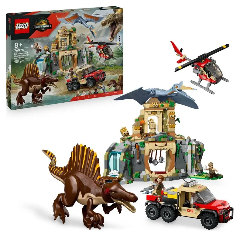 Jurassic World 76976 Letecká mise se spinosaurem a quetzalcoatlem