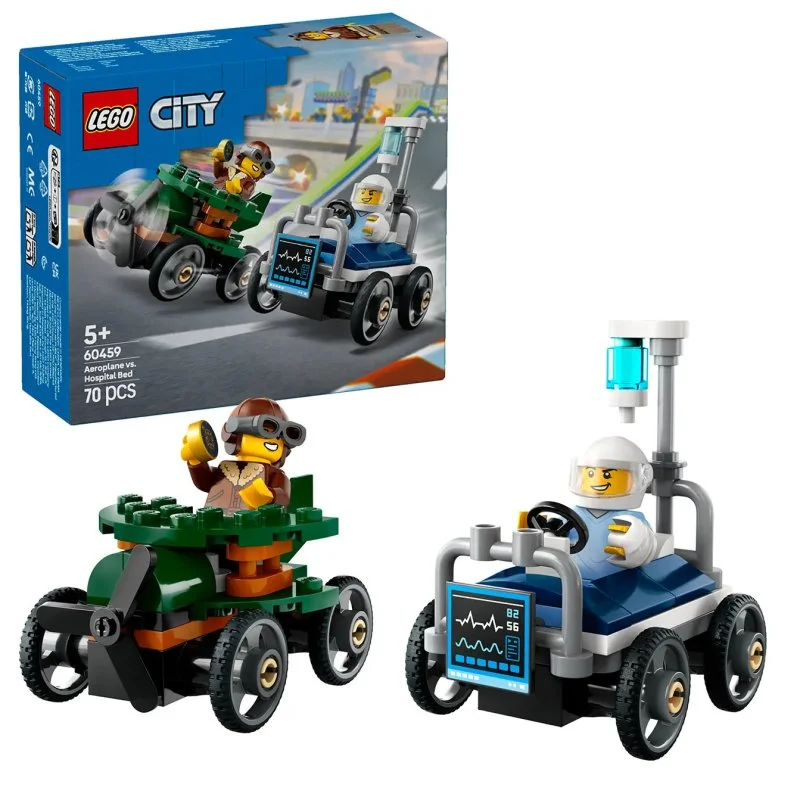 City 60459 Závodní balíček: Letadlo vs. nemocniční lůžko