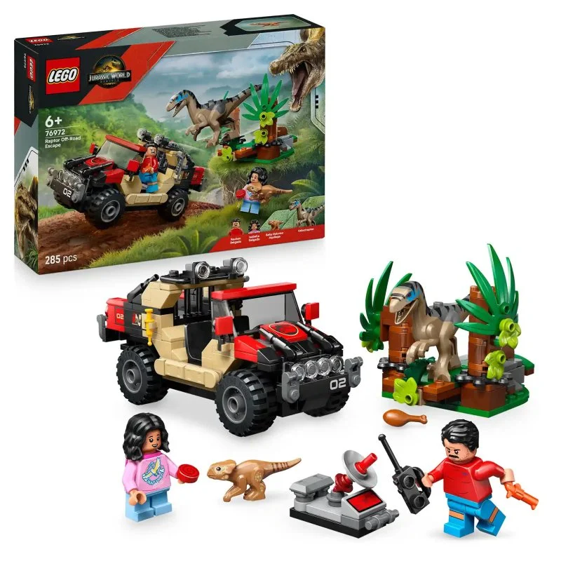 Jurassic World 76972 Únik před raptorem v terénním autě