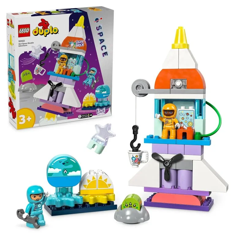 DUPLO® 10422 Vesmírné dobrodružství s raketoplánem 3 v 1