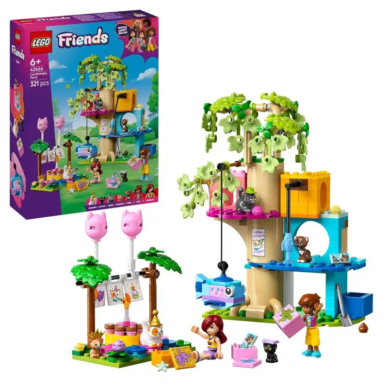 Friends 42666 Kočičí narozeninová oslava a dům na stromě