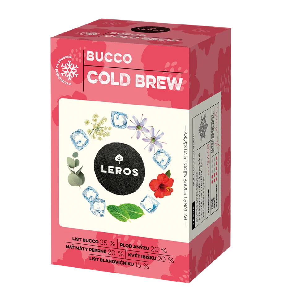 LEROS Bylinná směs Bucco Cold Brew - nálev. sáčky (20 x 1,5 g) - na přípravu ledového čaje