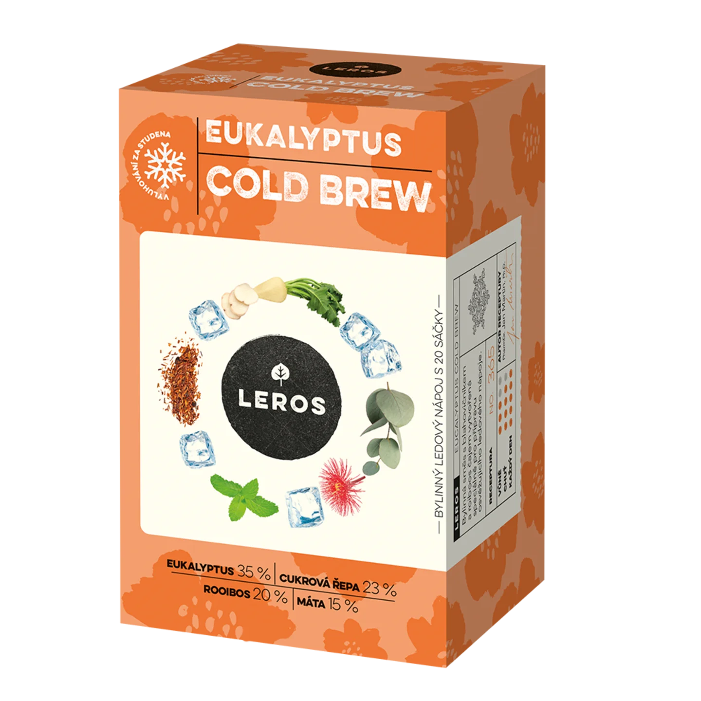 LEROS Bylinná směs Eukalyptus Cold Brew - nálev. sáčky (20 x 1,8 g) - na přípravu ledového čaje