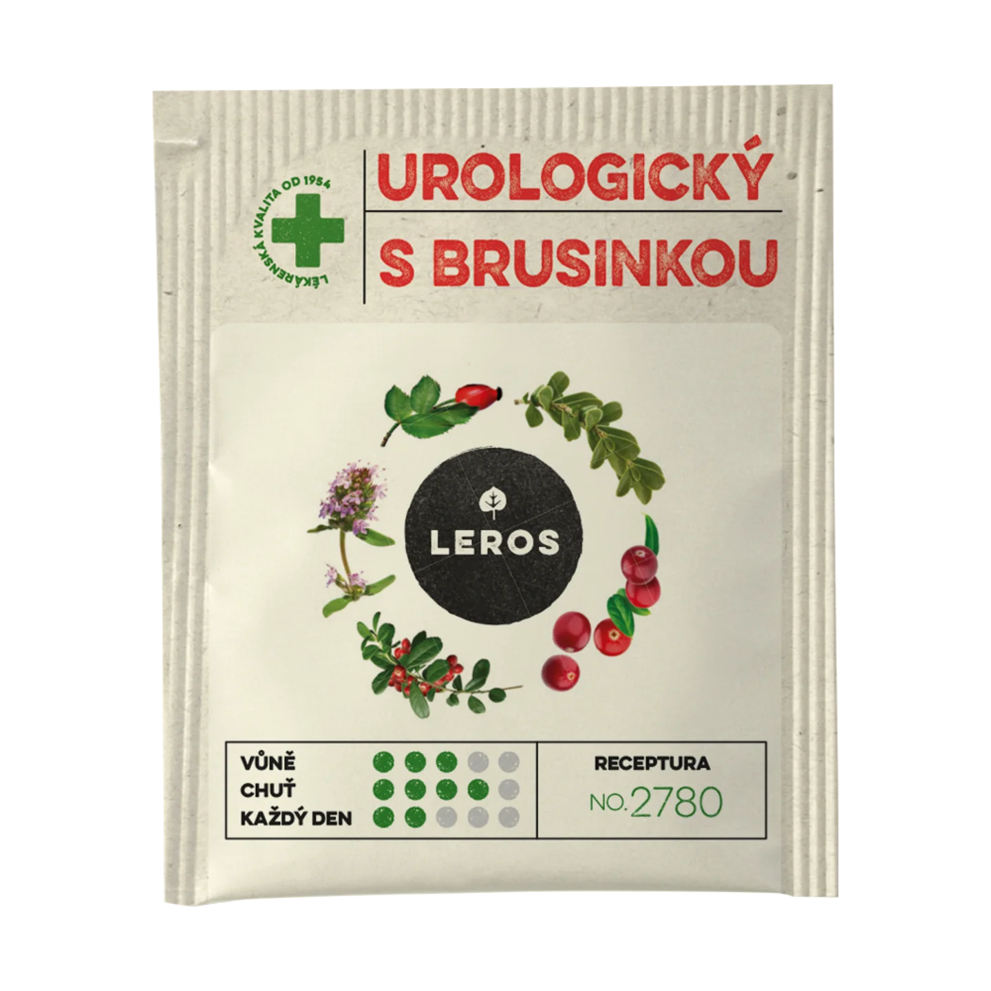 LEROS Bylinný čaj urologický s brusinkou - nálev. sáčky (20 x 1,5 g) - podporuje zdraví močových cest