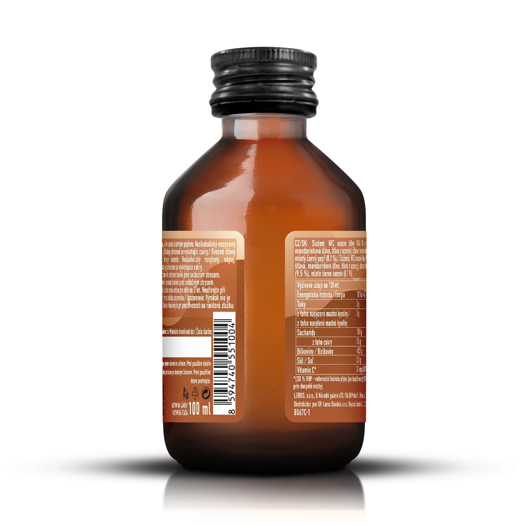 LEROS Healthy booster Kurkuma & Pepř Antioxid shot (100 ml) - pro očištění těla