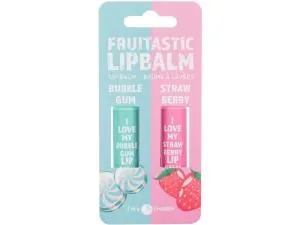 2K Lip Balm Set – dárková sada balzámů na rty Bubble Gum + Strawberry 2 × 4,2 g
