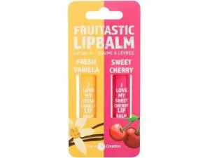 2K Lip Balm Set – dárková sada balzámů na rty  Fresh Vanilla + Sweet Cherry 2 × 4,2 g