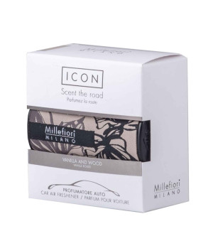 Millefiori Icon Textil Floral Vanilla and Wood vůně do auta pro ženy