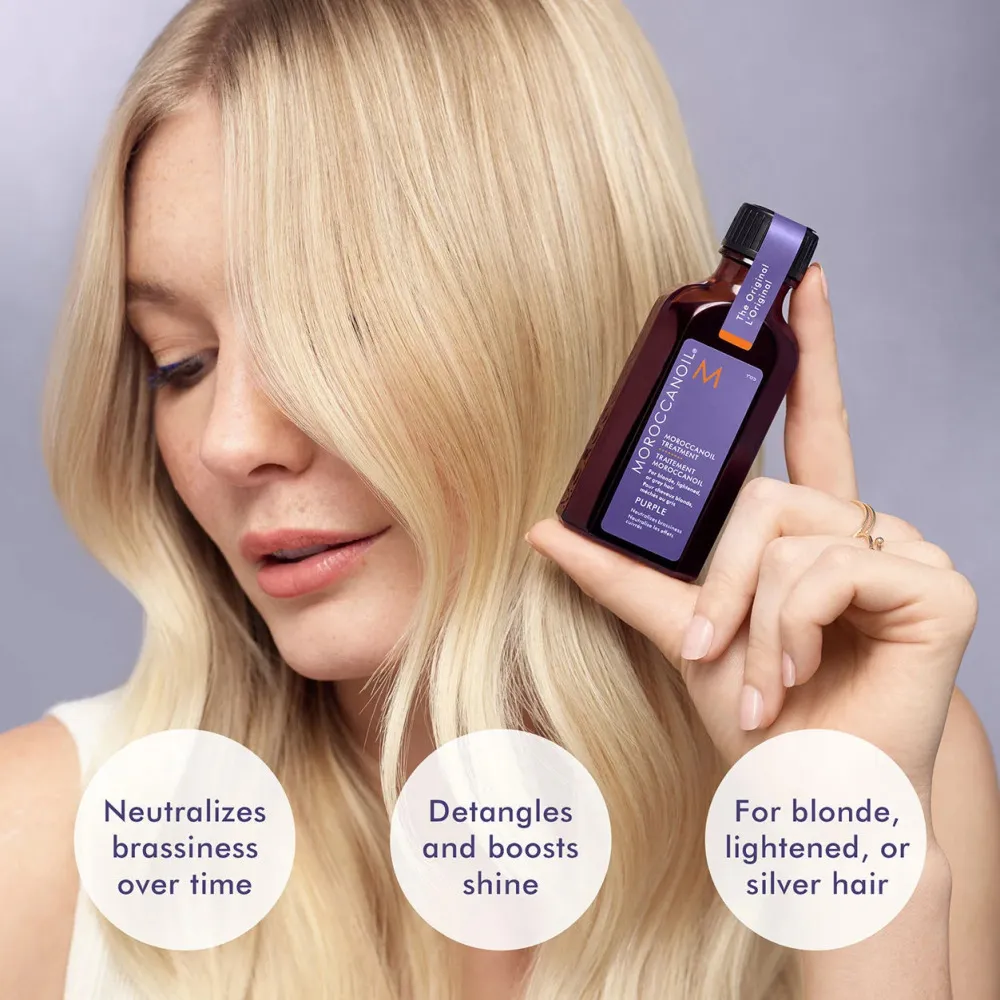 Treatment Purple vlasový olej pro blond, zesvětlené nebo stříbrné vlasy 50 ml