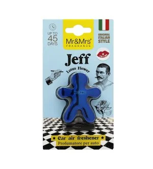 Mr&Mrs Fragrance Jeff Chrome Lotus Flowers vůně do auta modrá