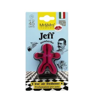 Mr&Mrs Fragrance Jeff Chrome Strawberries vůně do auta fuchsie
